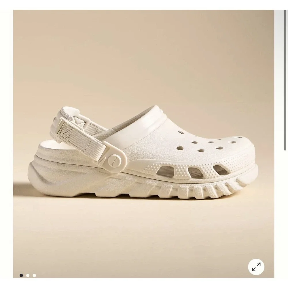 Crocs Duet Max II Clog Adjustable Straps Sandals Stucco Tan Men's 7 Women's 9